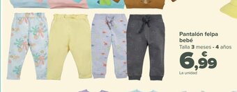 Carrefour Pantalon Felpa bebé oferta