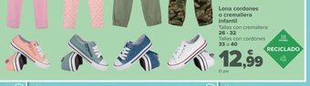 Carrefour Lona Cordones o Cremallera Infantil oferta