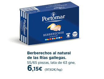 Hipercor Berberechos al natural de las rias gallegas oferta