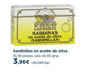 Hipercor Sardinillas en aceite de oliva oferta