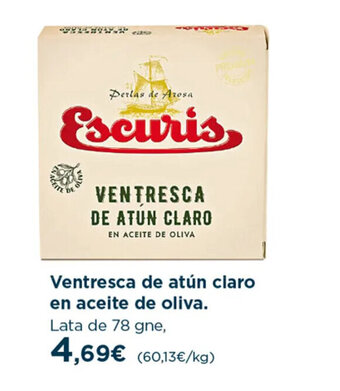 Hipercor Ventresca de atún claro en aceite de oliva oferta