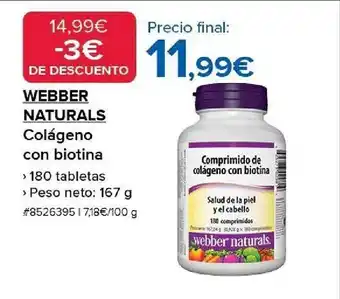 Costco Webber naturals cológeno con biotina oferta