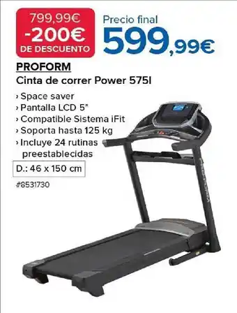 Costco Proform cinta de correr power 575i oferta