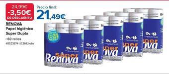 Costco Renova papel higiénico super duplo oferta