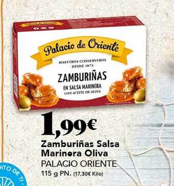Gadis Zamburiñas salsa marinera oliva palacio oriente oferta
