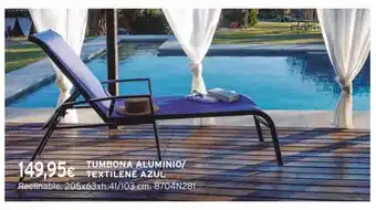 Cadena88 Tumbona aluminio-textilene azul oferta