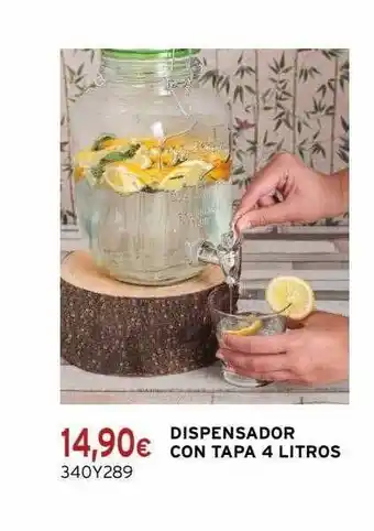 Cadena88 Dispensador con tapa 4 litros oferta
