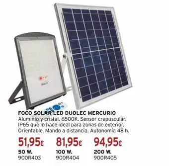 Cadena88 Foco solar led duolec mercurio oferta