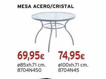 Cadena88 Mesa acero-cristal oferta