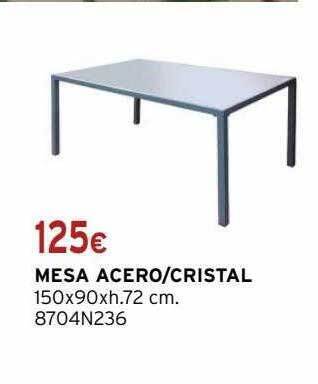 Cadena88 Mesa acero-cristal oferta