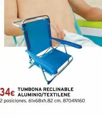 Cadena88 Tumbona reclinable aluminio-textilene oferta