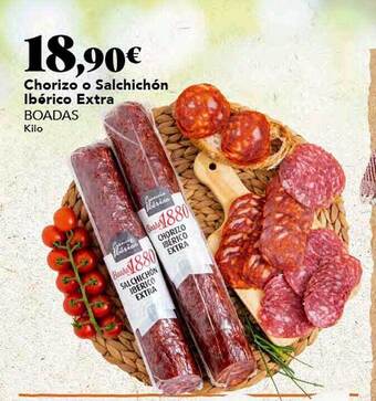 Gadis Chorizo o salchichón ibérico extra boadas oferta