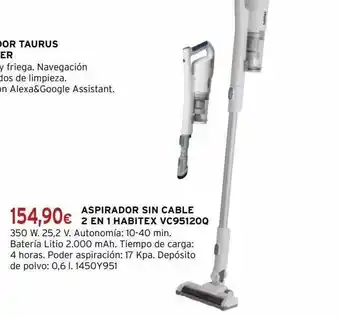 Cadena88 Aspirador sin cable 2 en 1 habitex oferta