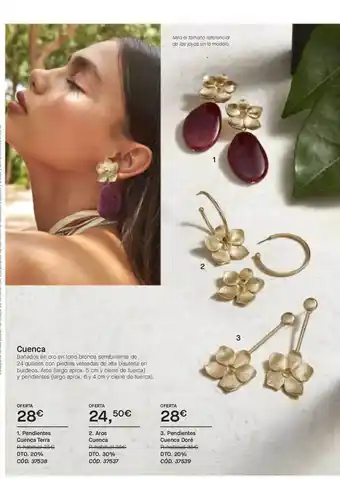 Yanbal Pendientes cuenca terra aros cuenca pendientes cuenca doré oferta