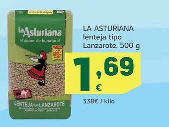 HiperDino La asturiana lenteja tipo lanzarote oferta