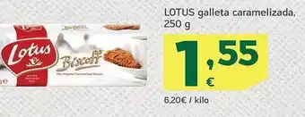 HiperDino Lotus galleta caramelizada oferta