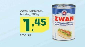 HiperDino Zwan salchichas hot dog oferta