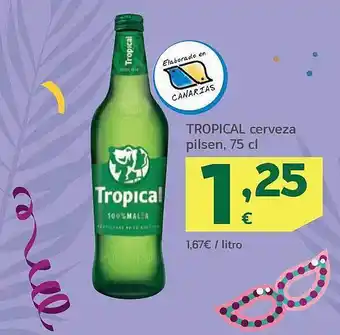 HiperDino Tropical cerveza pilsen, 75 cl oferta