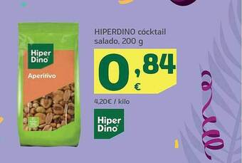 HiperDino Hiperdino cócktail salado, 200 g oferta
