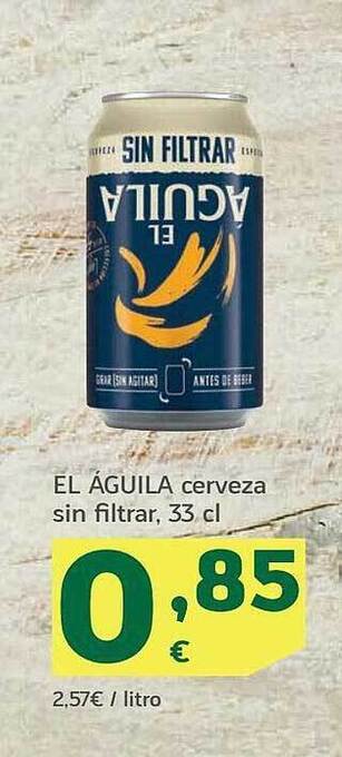 HiperDino El águila cerveza sin filtrar oferta