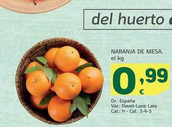 HiperDino Naranja de mesa oferta