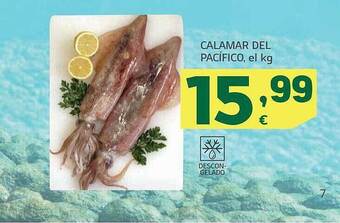 HiperDino Calamar del pacífico oferta