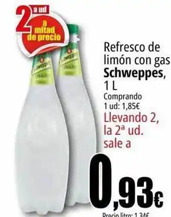 Unide Supermercados Refresco de limón con gas schweppes oferta