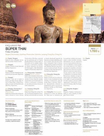 Tui Travel PLC Exclusivo tui súper thai 11 días / 8 noches bangkok, kanchanaburi, ayutthaya, phitsanuloke, sukhothai, lampang, chiang rai oferta