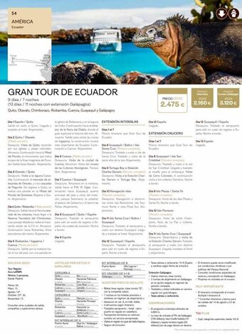 Tui Travel PLC 54 américa ecuador te gran tour de ecuador 9 días / 7 noches (13 días / 11 noches con extensión galápagos) quito, otava oferta
