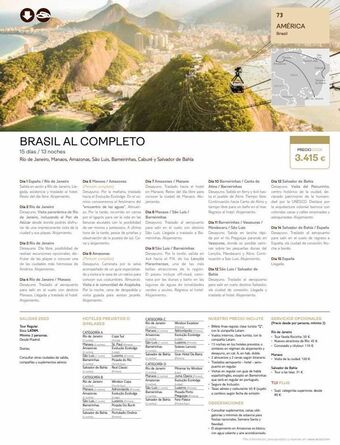 Tui Travel PLC Os brasil al completo 15 días / 13 noches río de janeiro, manaos, amazonas, são luis, barreirinhas, caburé y salvador de b oferta