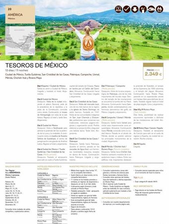 Tui Travel PLC 20 américa méxico salidas 2023 tour regular base aeromexico. minimo 2 personas. desde madrid tesoros de méxico 13 días oferta