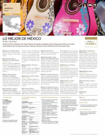 Tui Travel PLC 24 américa méxico grind lo mejor de méxico 18 días / 16 noches dia 1 españa / ciudad de méxico salida en avión a ciudad oferta