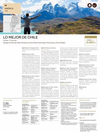 Tui Travel PLC 88 américa chile cand acc san ped atacam carme www m salidas 2023 tour regular. base latam. minimo 2 personas. desde m oferta