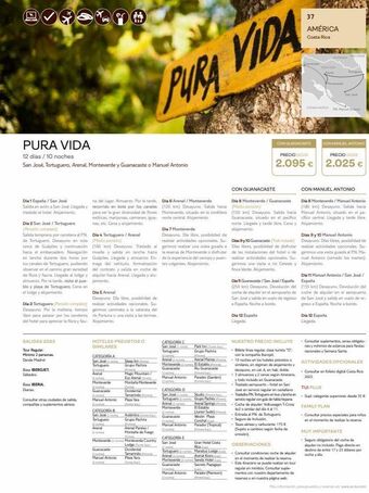 Tui Travel PLC Dvorm pura vida 12 días / 10 noches san josé, tortuguero, arenal, monteverde y guanacaste o manuel antonio dia 1 españa / oferta