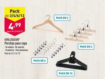 ALDI Home Creation Perchas Para Ropa Pack de 2/4/6/12 oferta