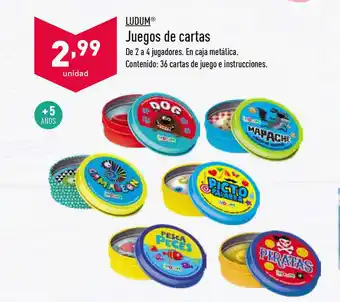 ALDI Ludim Juegos De Cartas oferta