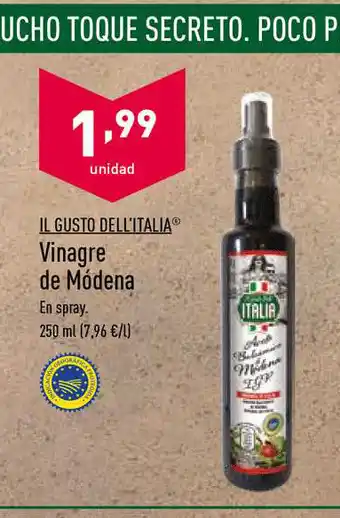 ALDI Il Gusto Dell'italia Vinagre De Módena 250ml oferta