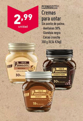 ALDI Pernigotti Cremas Para Untar 350g oferta