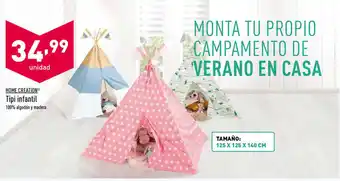 ALDI Home Creation Tipi Infantil oferta