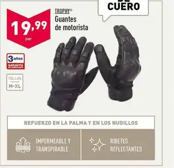 ALDI Trophy Guantes De Motorista M-XL oferta
