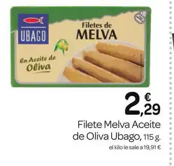 Supermercados El Jamón Filete Melva Aceite De Olvia Ubago, 115g oferta
