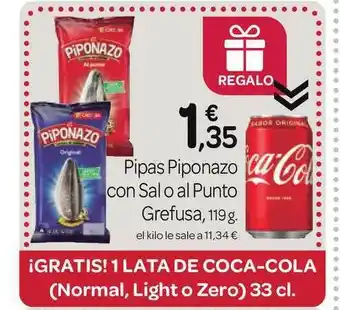 Supermercados El Jamón Piponazo Pipas Con Sal O Al Punto Grefusa, 119 g oferta