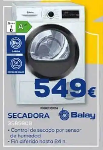 Euronics Secadora 3sb580b balay oferta