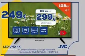 Euronics Led uhd 4k lt-43vu3100 jvc oferta