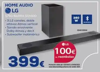 Euronics Home audio lg s750 barra sonido oferta