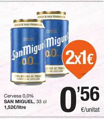 SPAR Fragadis Cervesa 0.0% San Miguel 33cl oferta