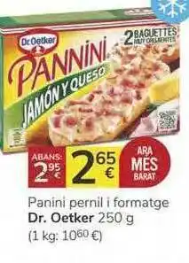 Supermercados Charter Dr. Oetker Panini Pernil I Formatge250g oferta