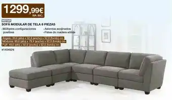 Costco Sofá Modular De Tela 6 Piezas Mstar oferta