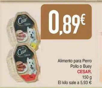 Masymas Cesar Alimento Para Perro Pollo O Buey 150g oferta