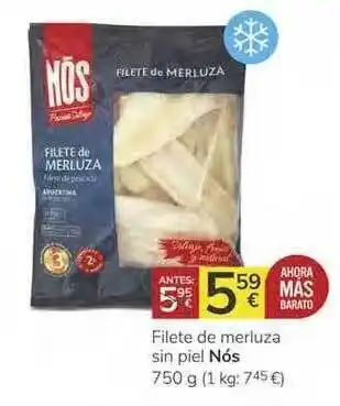Filete De Merluza Sin Piel Nós 750g